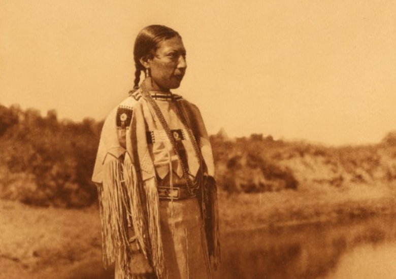 Cheyenne woman photograph by the lake