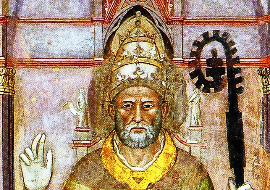 Pope Innocent VI in a fresco by Andrea di Bonaiuto da Firenze