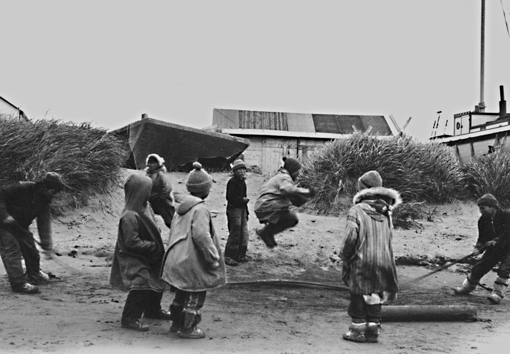 Nunivak Children Playing Jump-Rope