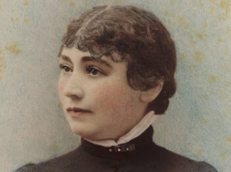 Hand-tinted ambrotype of Sarah Winchester