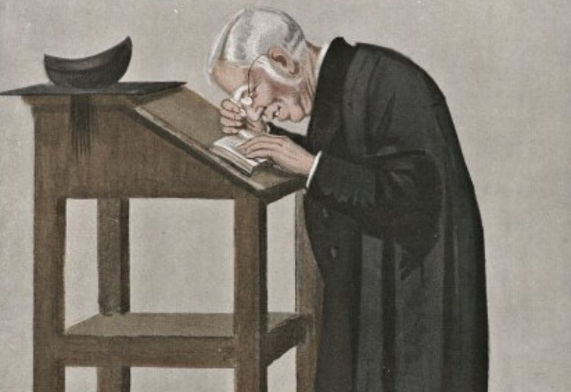 Caricature of Mr WA Spooner MA