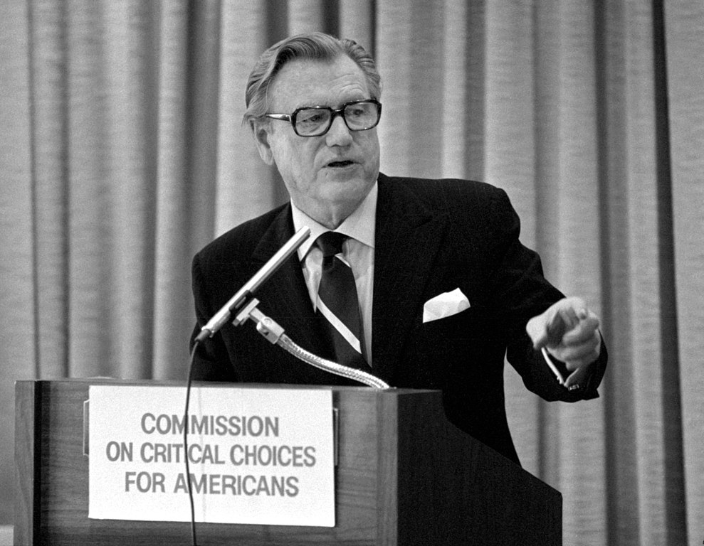 Nelson Rockefeller at Critical Choices meeting