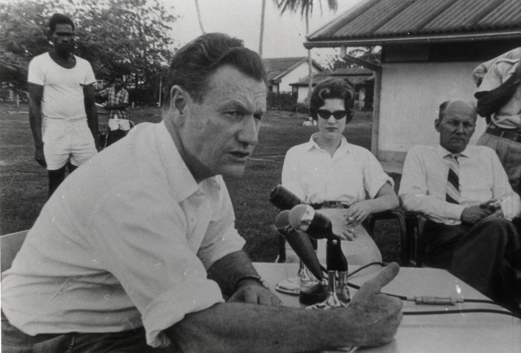 Nelson Rockefeller at the press