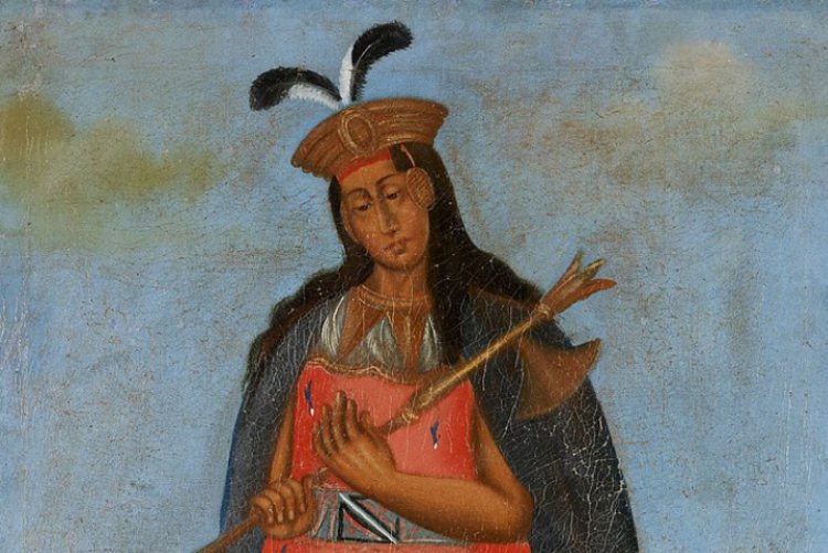 Portrait of Huáscar looking down