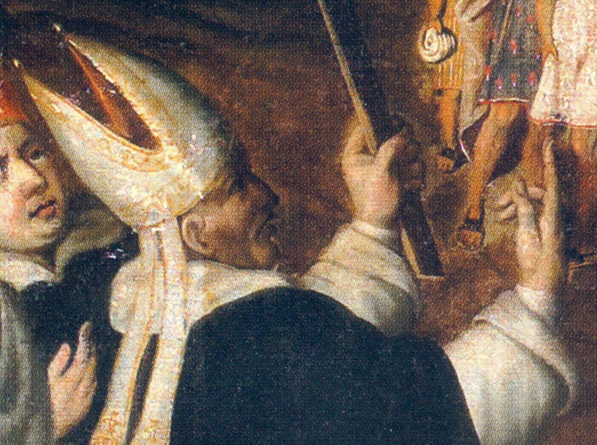 Valverde in a detail from The Battle of Cajamarca