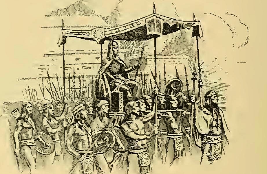 The Inca coming to meet Pizarro