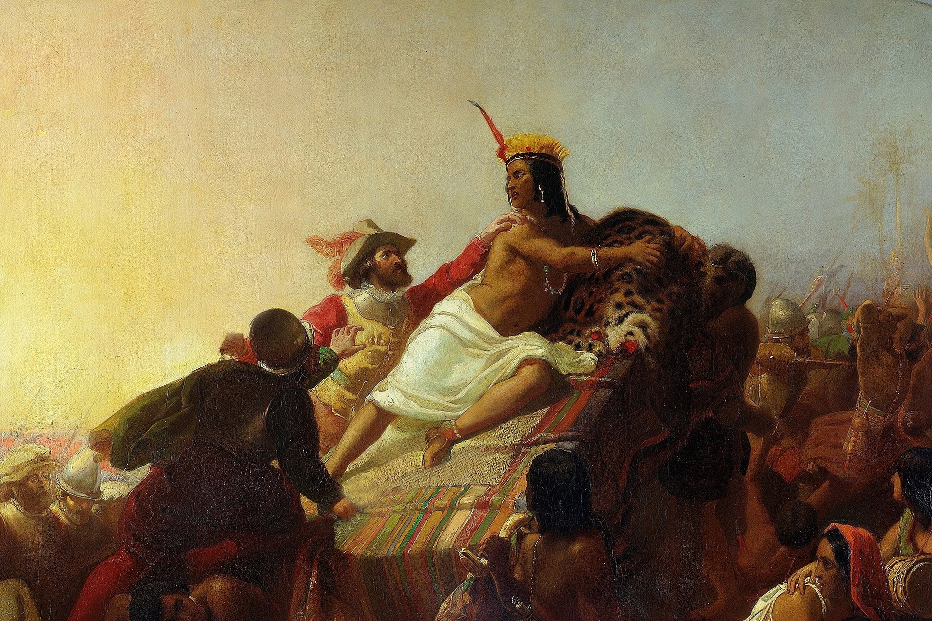 Pizarro Seizing the Inca of Peru by John Everett Millais