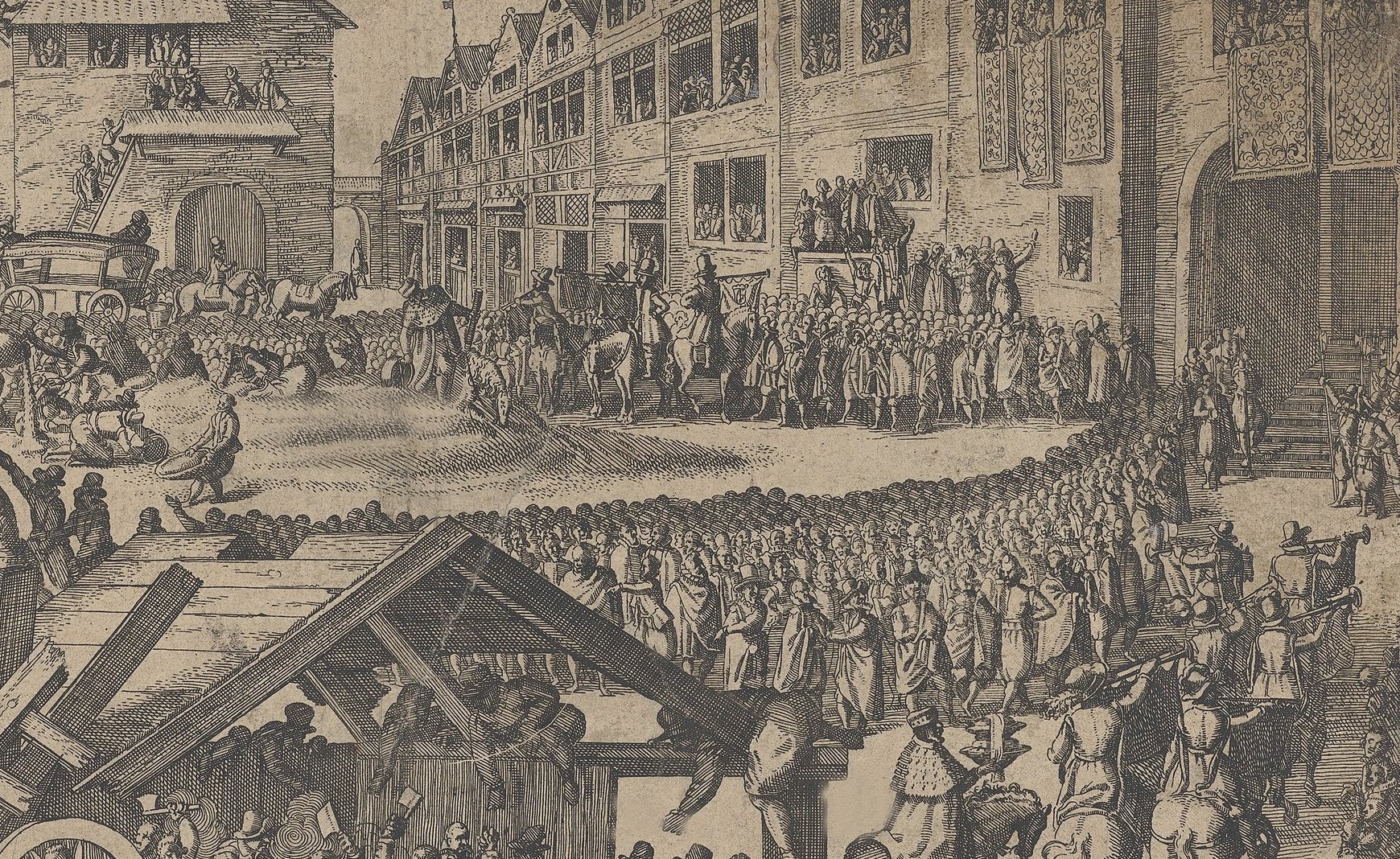 People Celebrating At The Coronation Of Ferdinand II