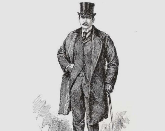 Drawing of Frederick Gebhard in 1894