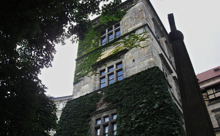 The window (top floor) where the 1618 defenestration occurred.