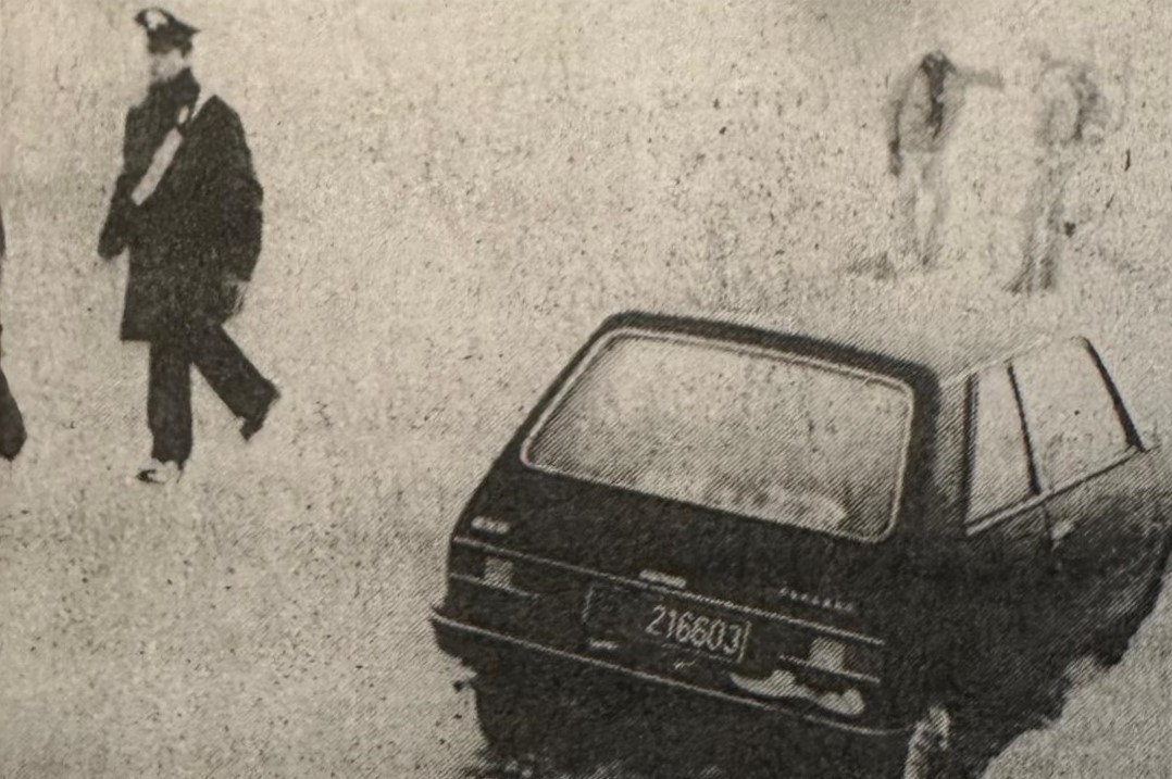 The Peugeot 104 used by Jeannette May and Giabriella Guerin