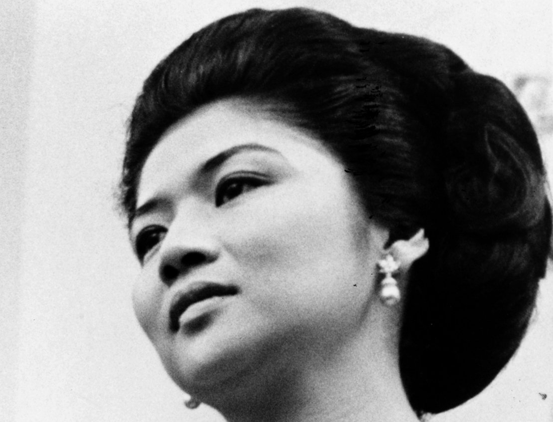 Imelda Marcos during a state visit at the White House in 1966