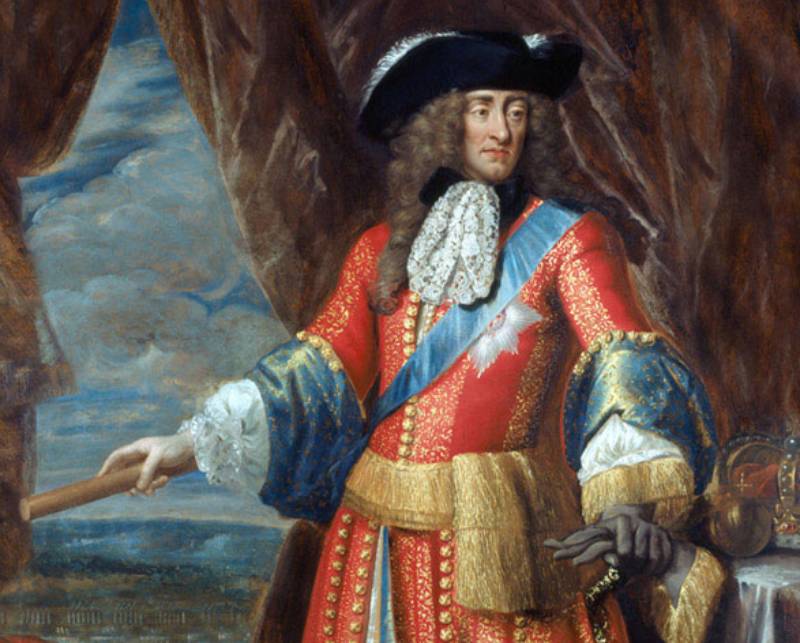 James II of England in military outfit