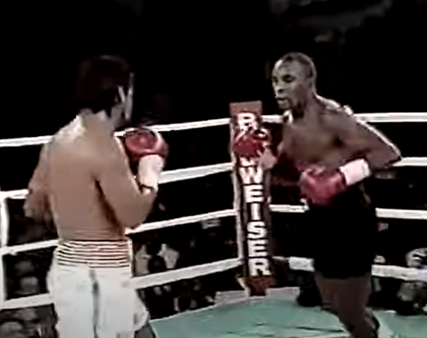 Screenshot from the box fight - Sugar Ray Leonard Vs Roberto Duran II (1980)