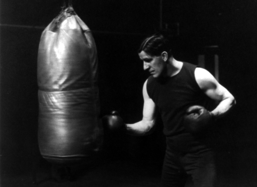James J. Corbett With Punching Bag - 1910