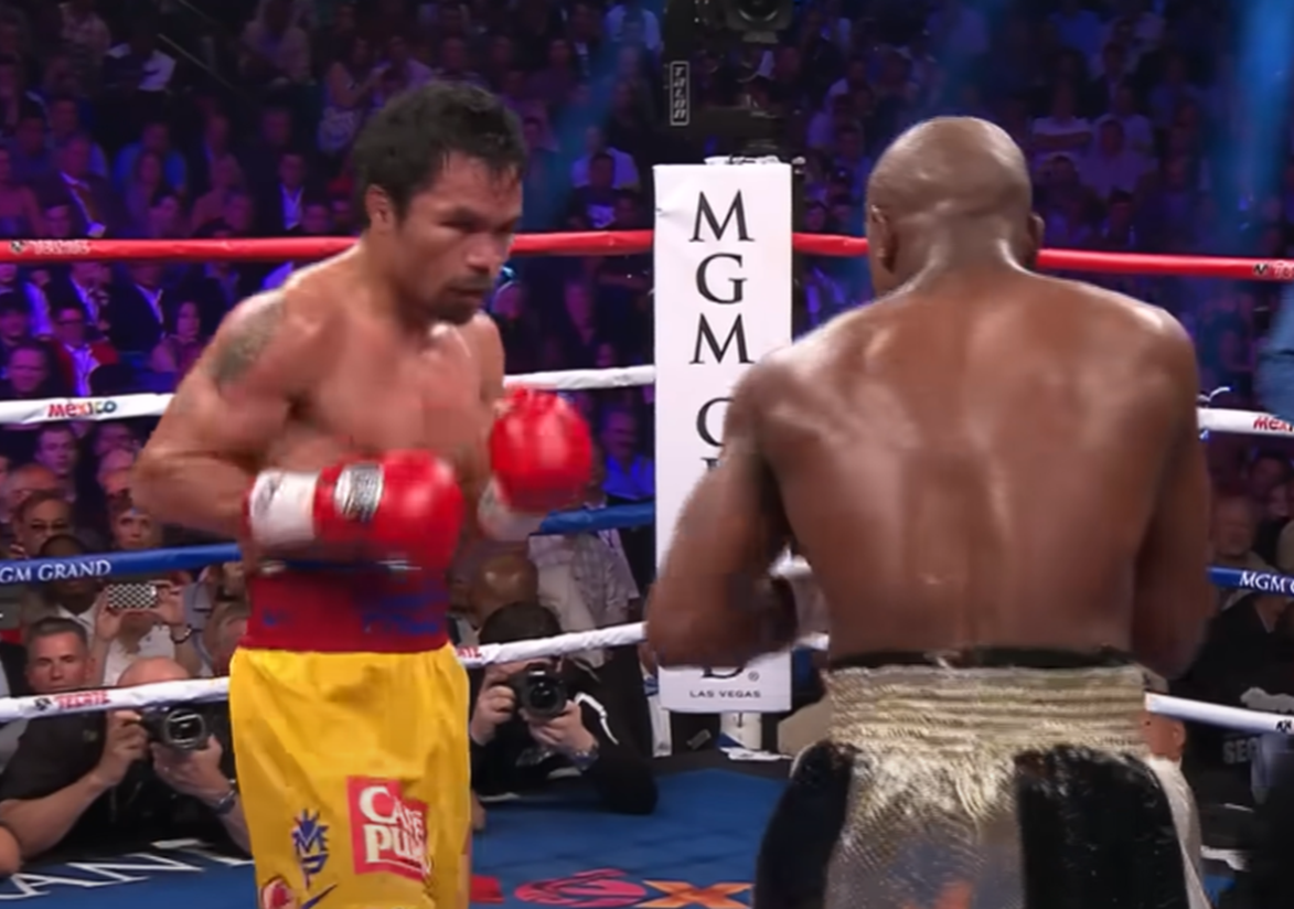 Screenshot from the box fight - Floyd Mayweather Vs Manny Pacquiao (2015)