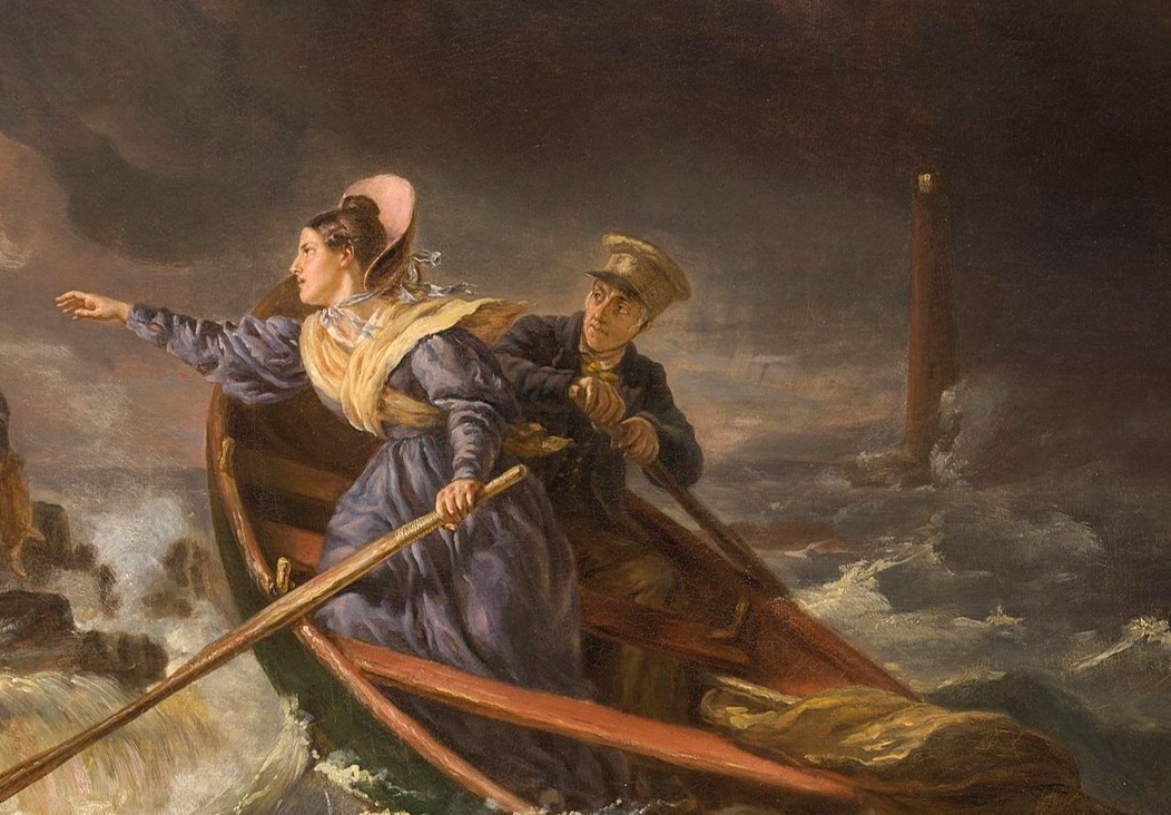 Grace Darling and Her Father Rescuing Survivors