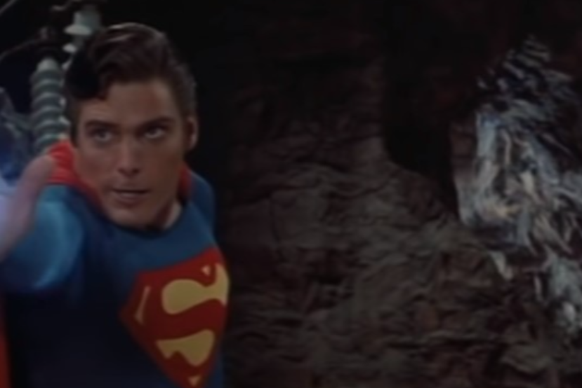 A screenshot of the movie Superman III