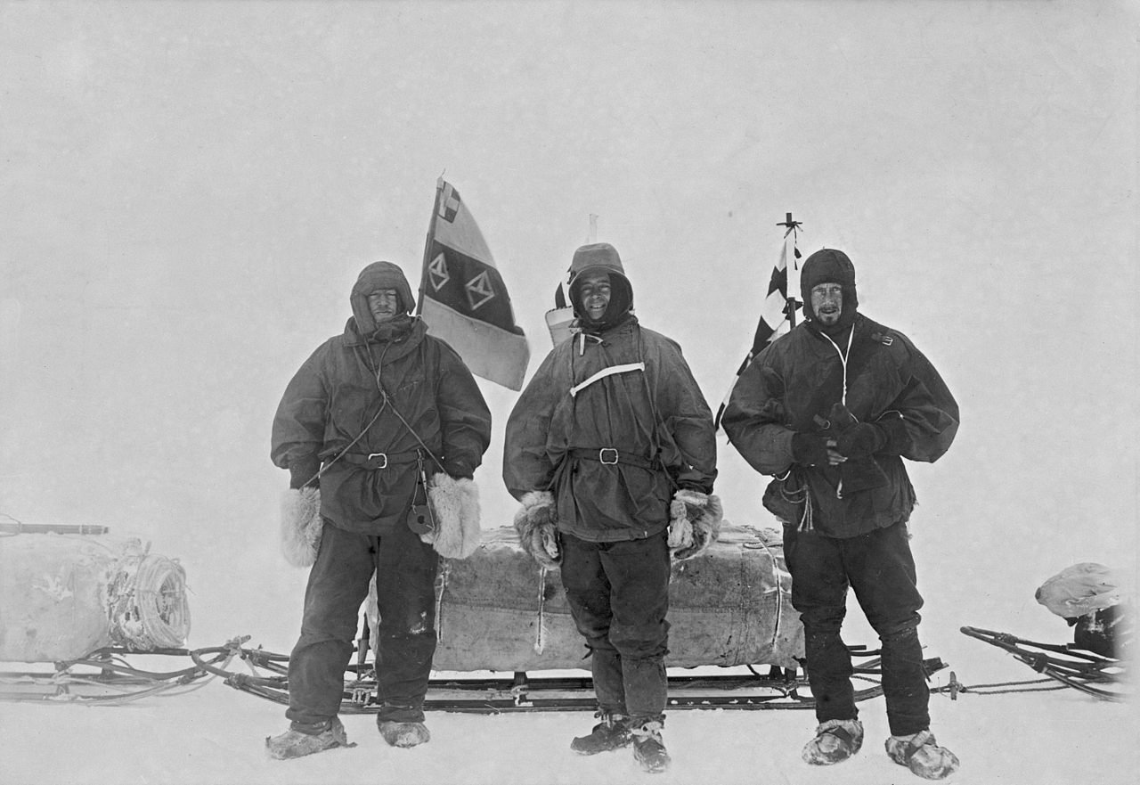 Ernest Henry Shackleton, Captain Robert Falcon Scott and Dr. Edward Adrian Wilson on the British National Antarctic Expedition