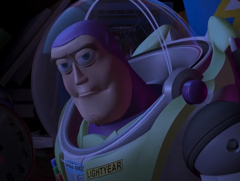 A visually captivating still taken from a pivotal moment in the animated film Toy Story (1995)