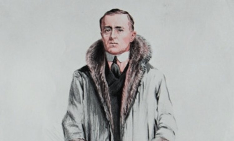 Caricature of Captain RF Scott RN