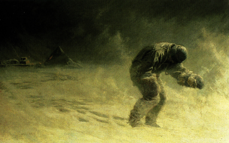 A Very Gallant Gentleman, a painting about the polar explorer Lawrence Oates