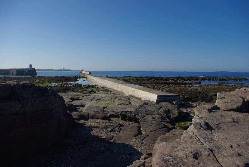 Breakwater at Seahouses (North Sunderland) Harbour