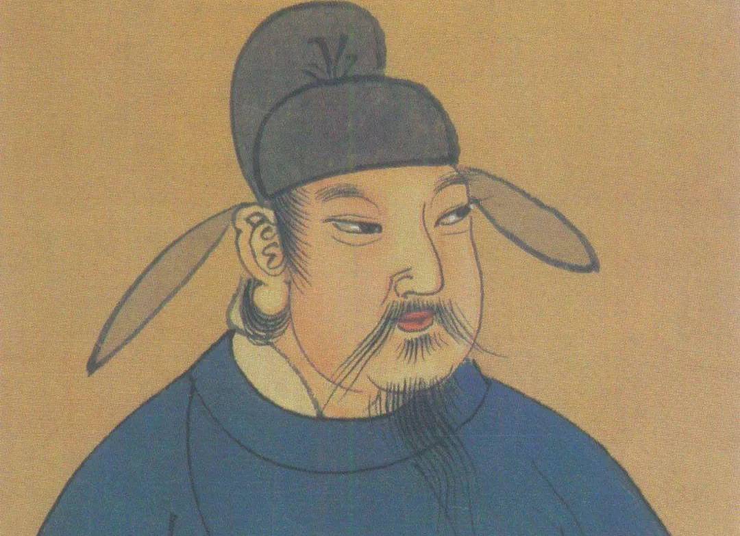 Emperor Xuanzong of Tang in blue outfit