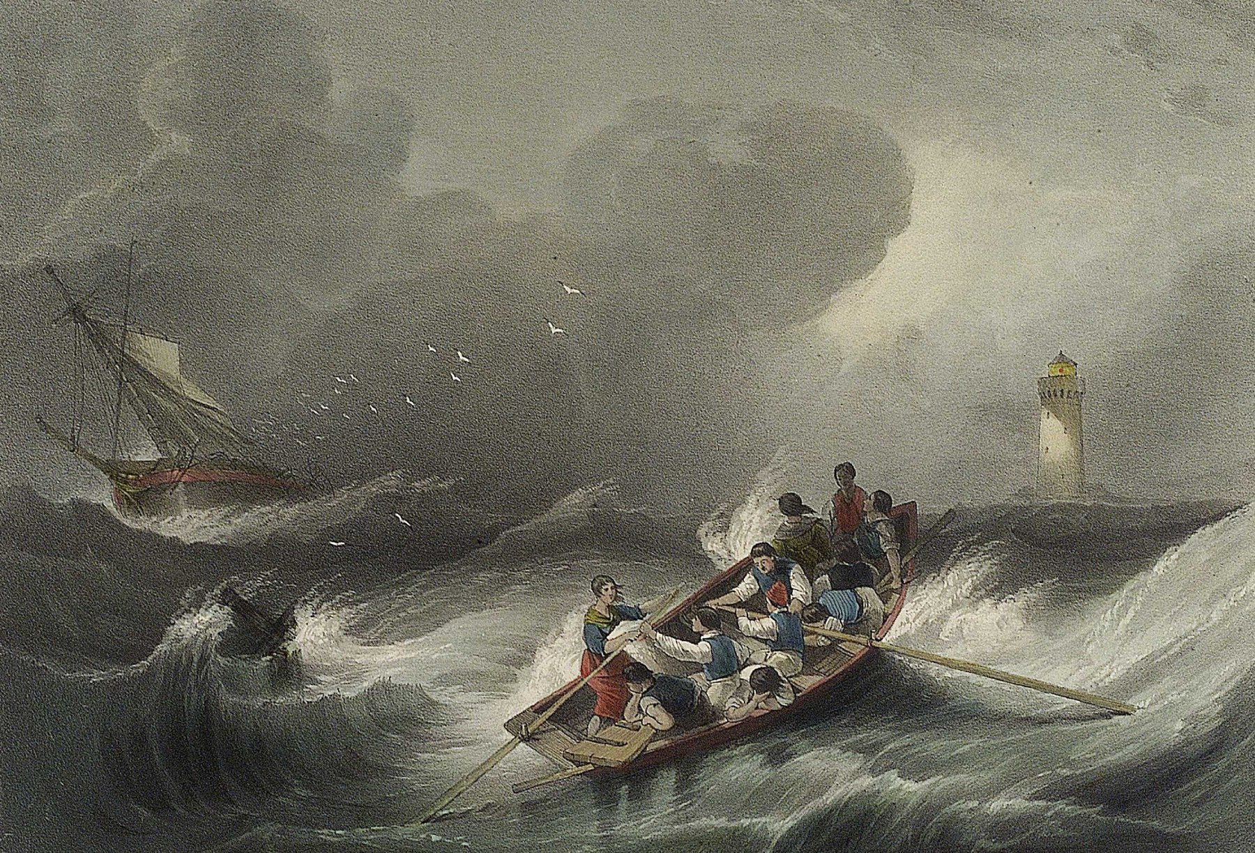 Heroic rescue of the surviving passengers and crew of the Forfarshire steamboat
