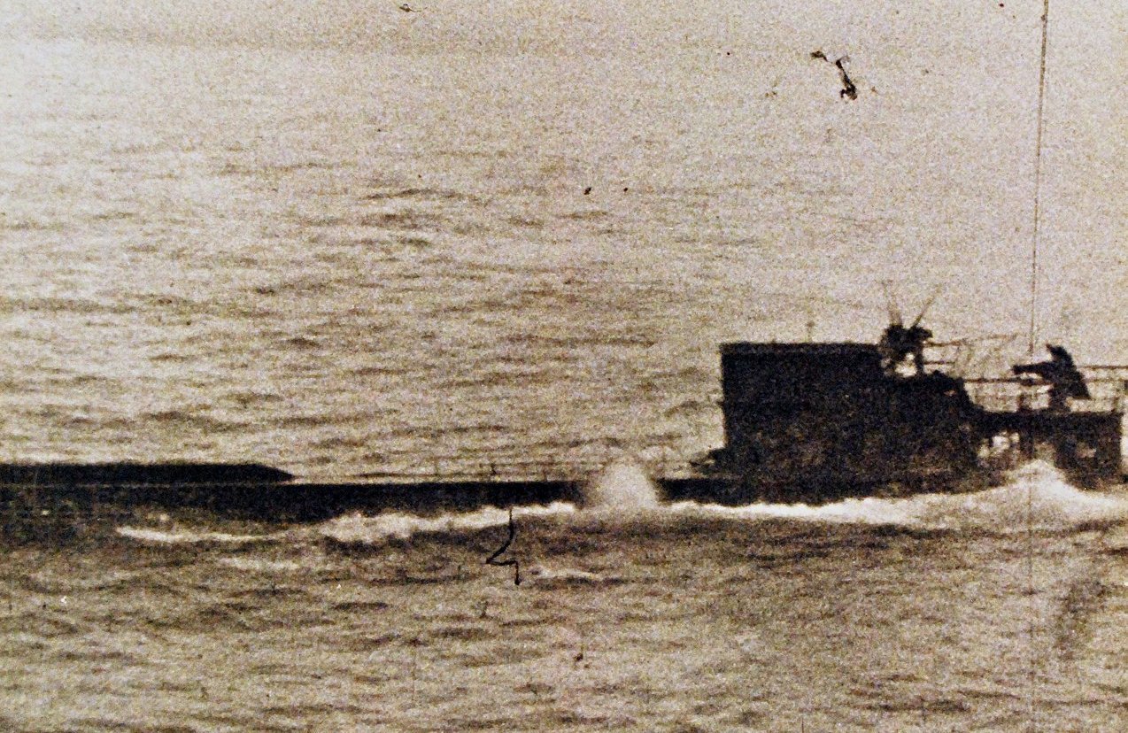 German Type XB Submarine about to be rammed by USS Thomas