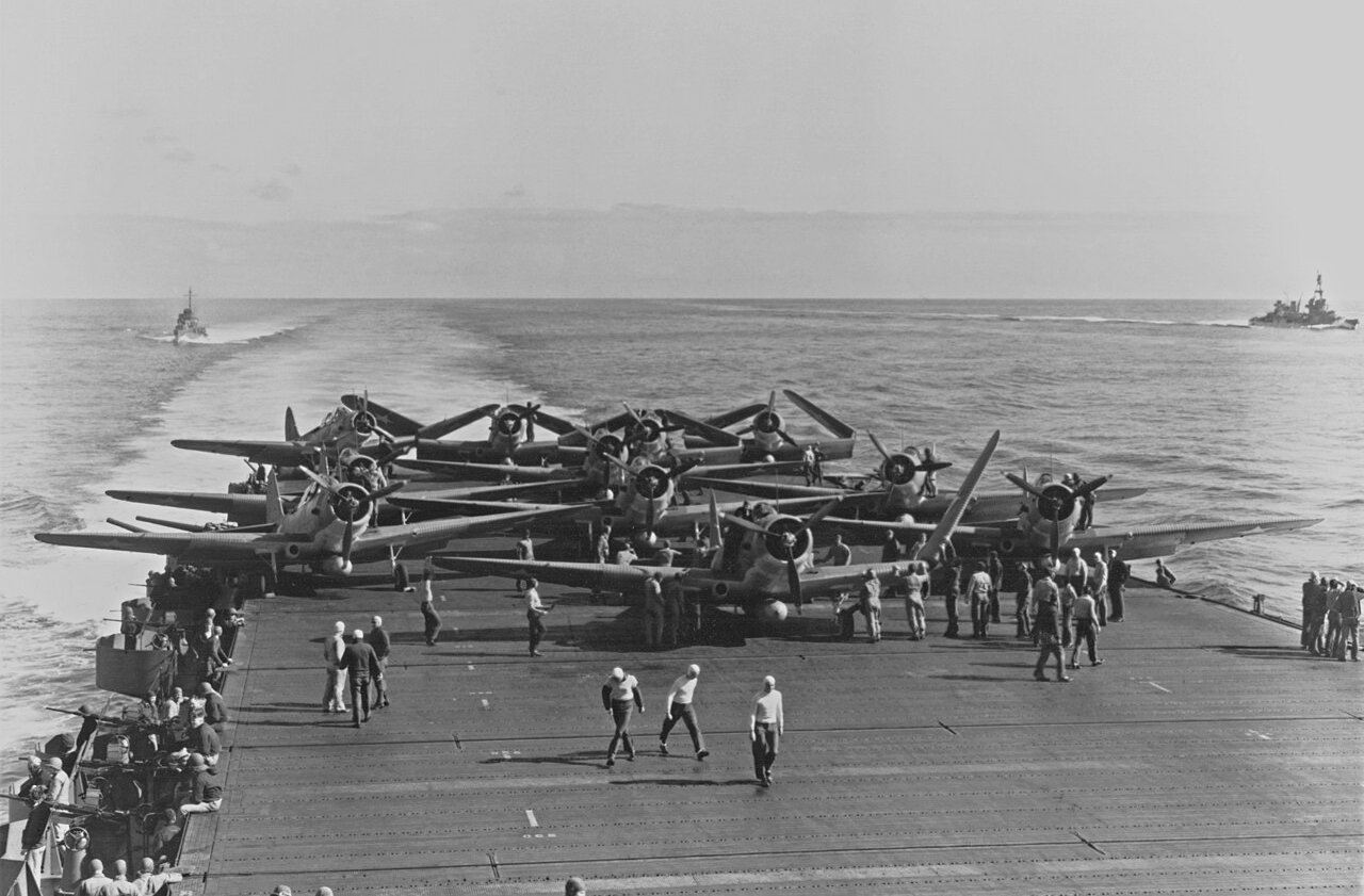 U.S. Navy Torpedo Squadron 6 (VT-6) Douglas TBD-1 Devastator aircraft