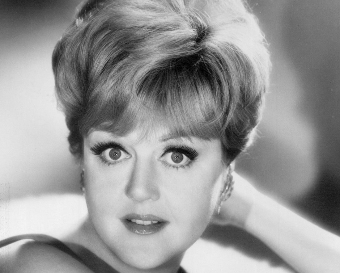 Grayscale Portrait Photo of Irish-British American actress Angela Lansbury 1966
