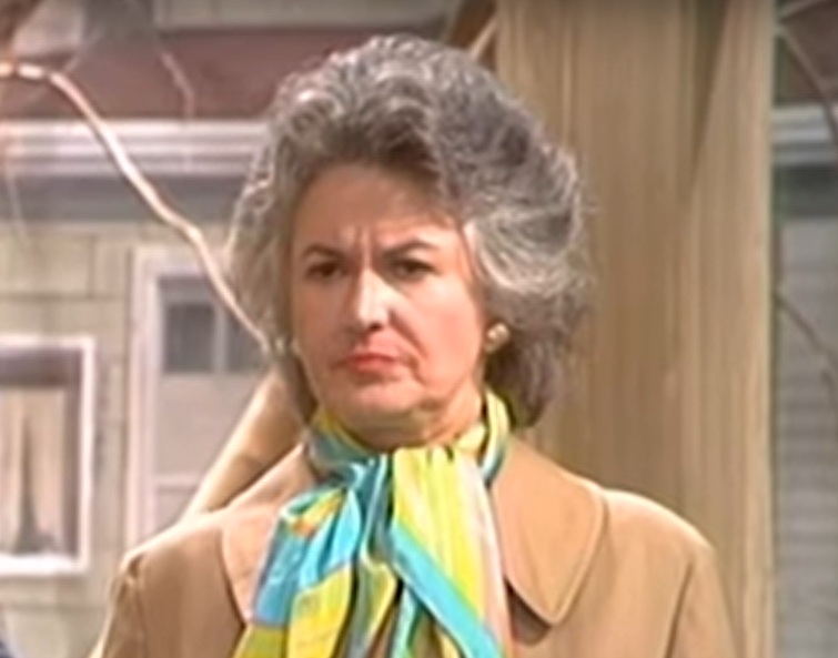 A visually captivating still taken from a pivotal moment in the television sitcom All in the Family (1971-1979)