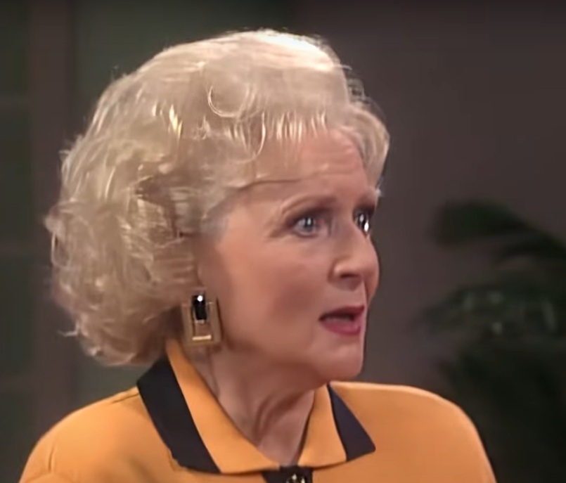 A visually captivating still taken from a pivotal moment in the television sitcom The Golden Girls (1985-1992)