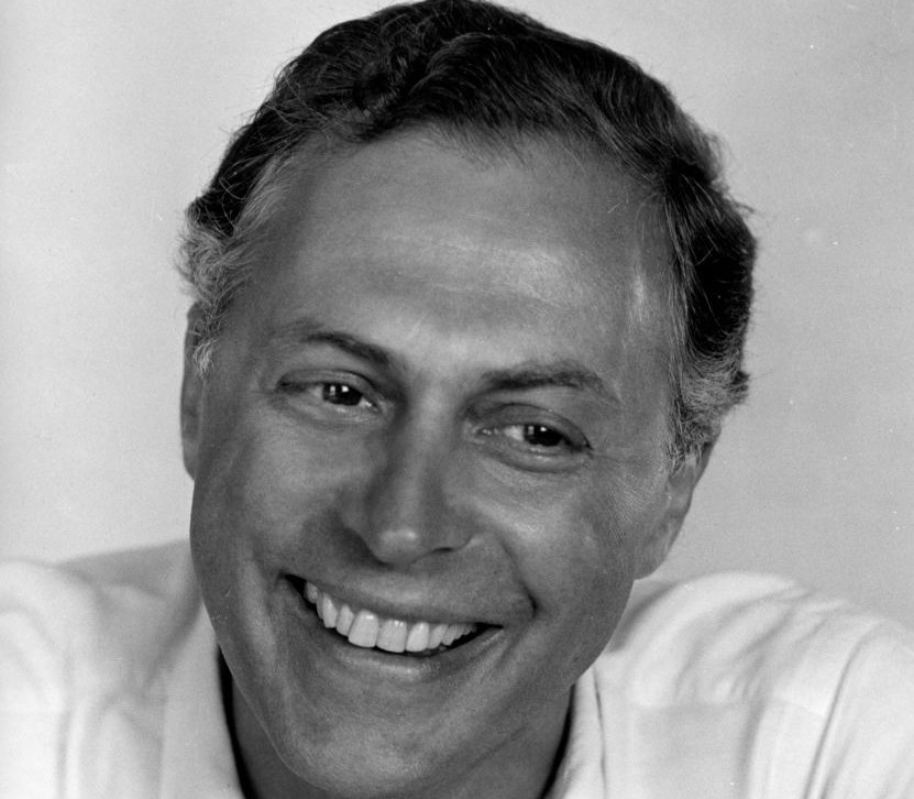 Grayscale Portrait Photo of American director and actor Gene Saks 1965