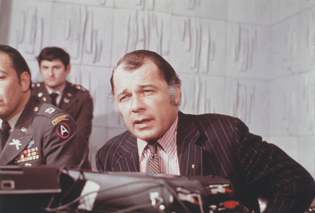 F. Lee Bailey Speaking at Press Conference