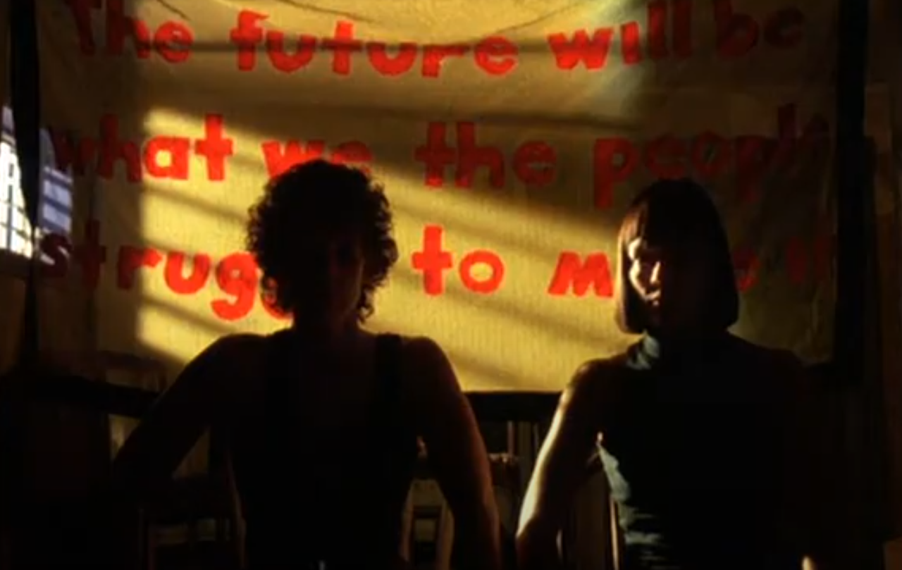 A screenshot from the movie Patty Hearst