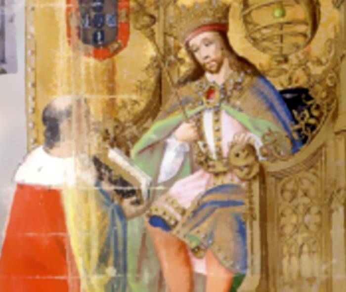 Edward I Of Portugal on throne