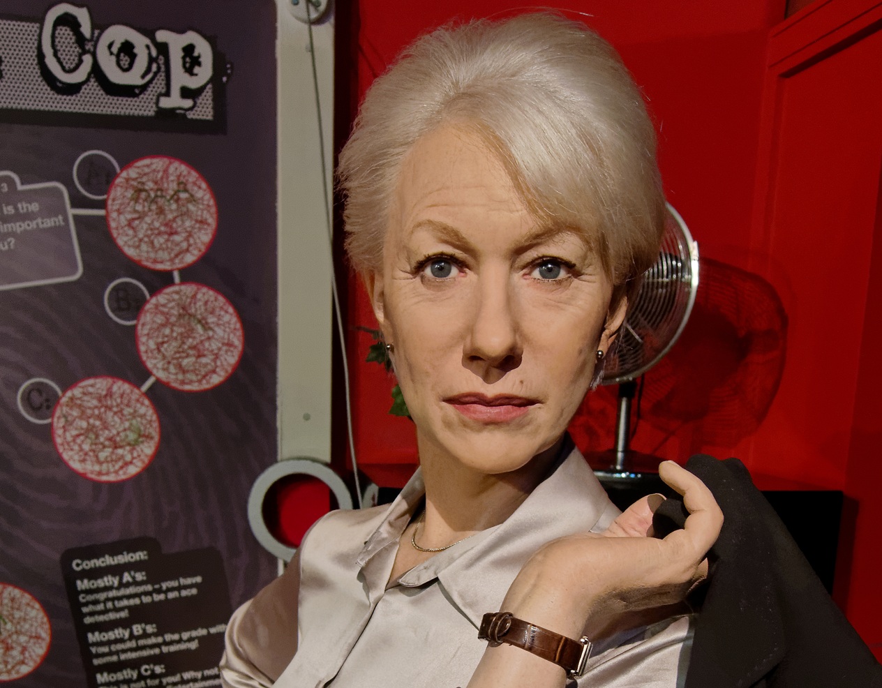 Wax figure of Dame Helen Lydia Mirren an English actor