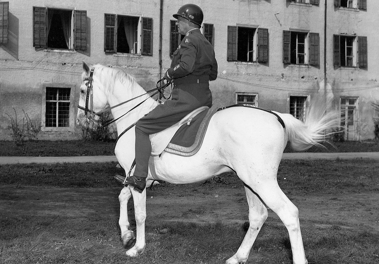 George S. Patton riding horse