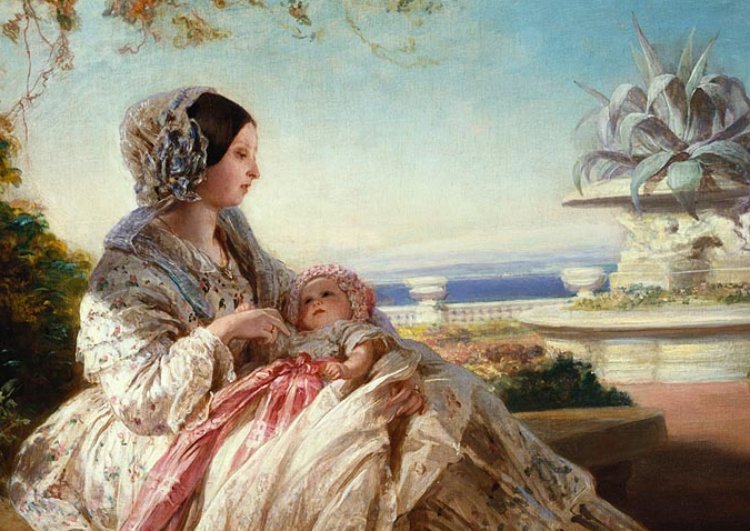 Painting of Queen Victoria With Prince Arthur