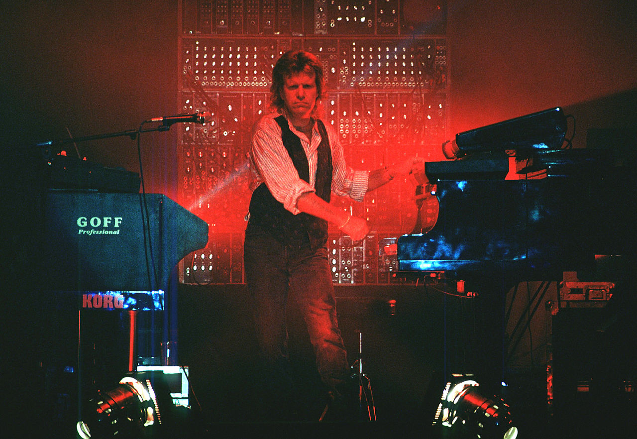 Keith Emerson performing on stage