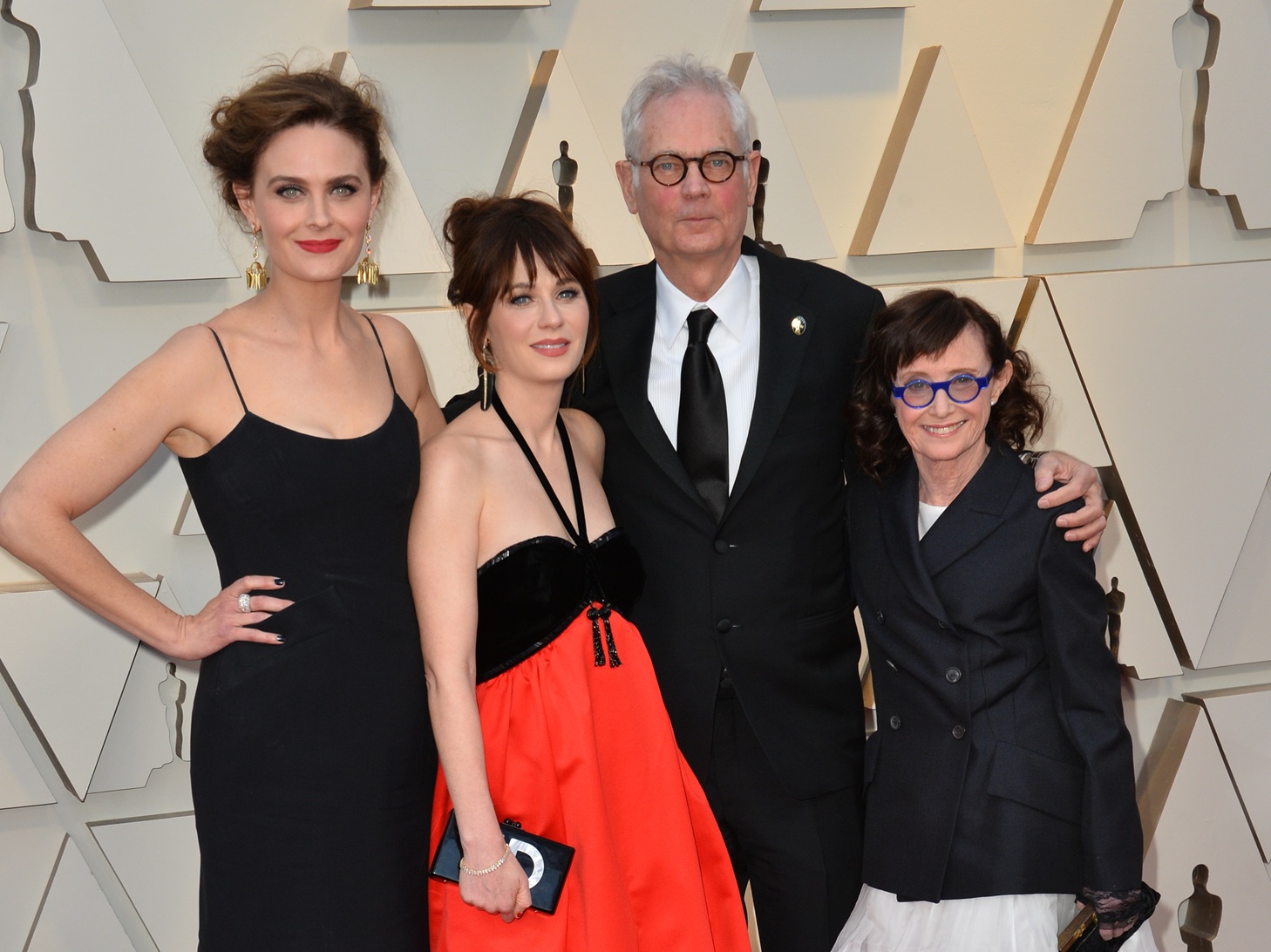 Emily Deschanel, Zooey Deschanel, Caleb Deschanel & Mary Jo Deschanel at the 91st Academy Awards