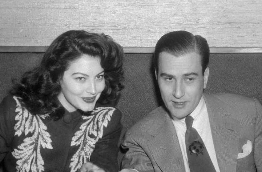 Artie Shaw and Ava Gardner Sitting in Nightclub
