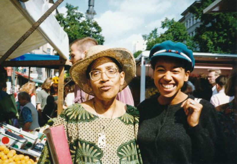 Audre Lorde and May Ayim at a market
