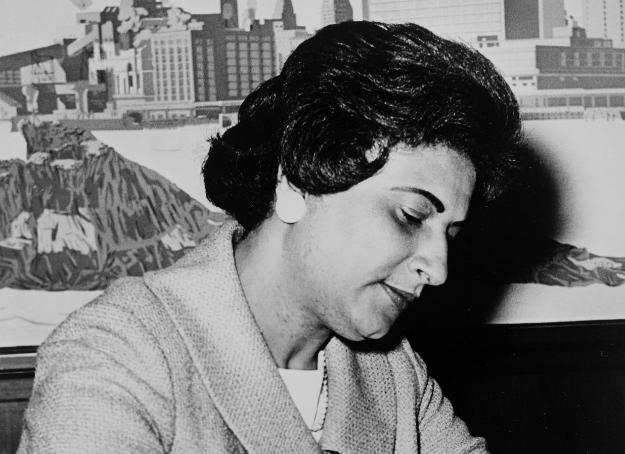 Mrs. Constance B. Motley, half-length portrait, facing right