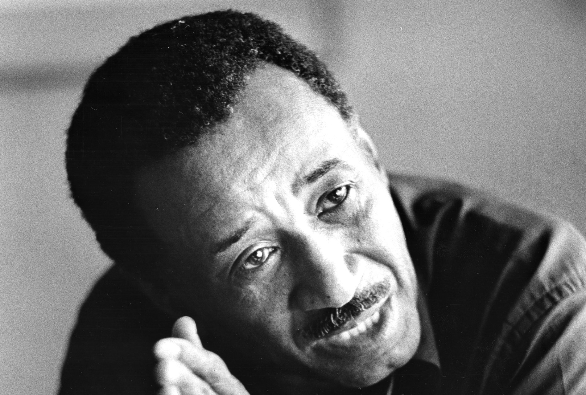 Author Albert Murray during an interview