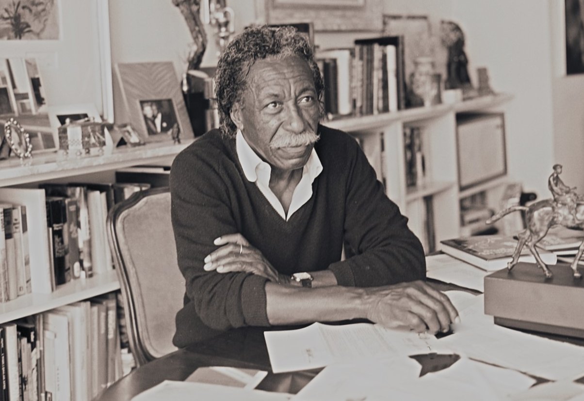 American photographer Gordon Parks In His Study
