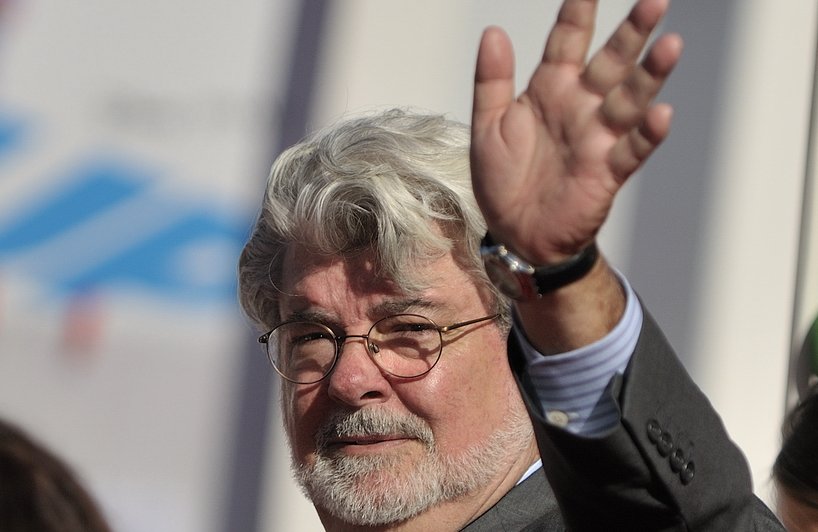 George Lucas waving at the 66th Venice Film Festival (Mostra), Day 5