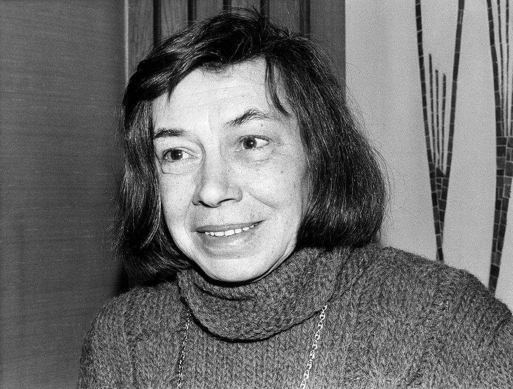 Portrait of Patricia Highsmith smiling  - 1981
